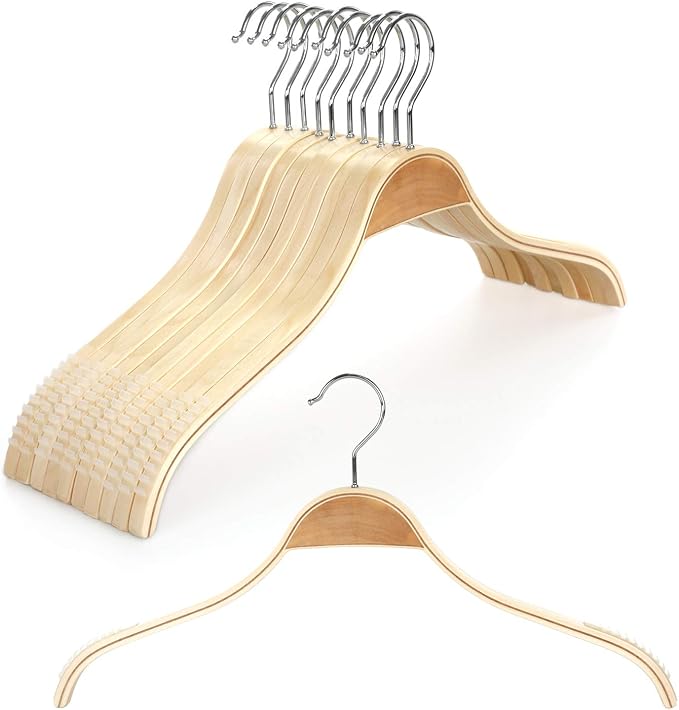 TOPIA HANGER Slim Natural Wood Hangers