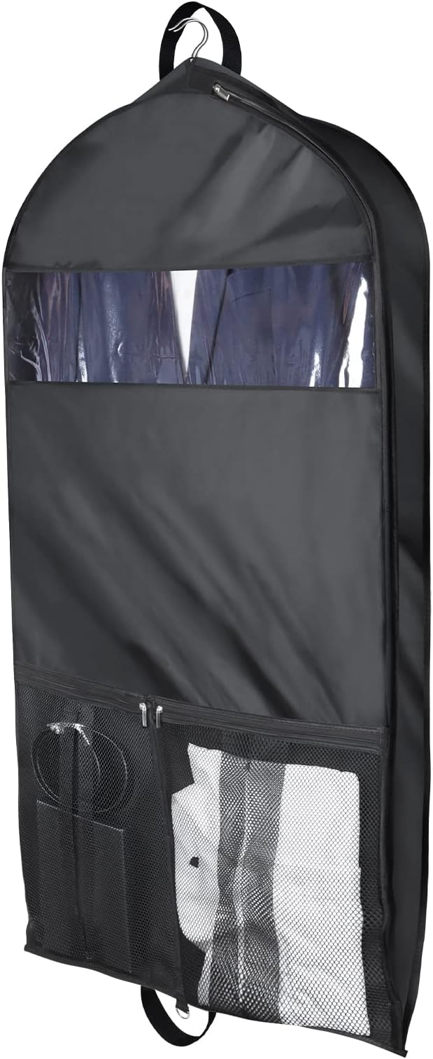 Univivi Garment Bags for Travel and Storage 43" Hanging Suit Bag Clear Suits