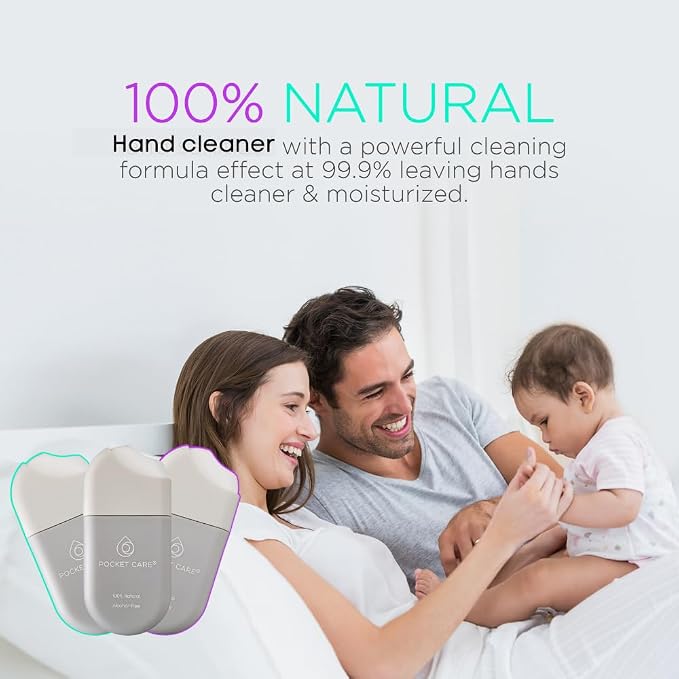 POCKET CARE | 2 Pack Gum scented Hand Cleanser Moisturizing Spray 1 Fl OZ-