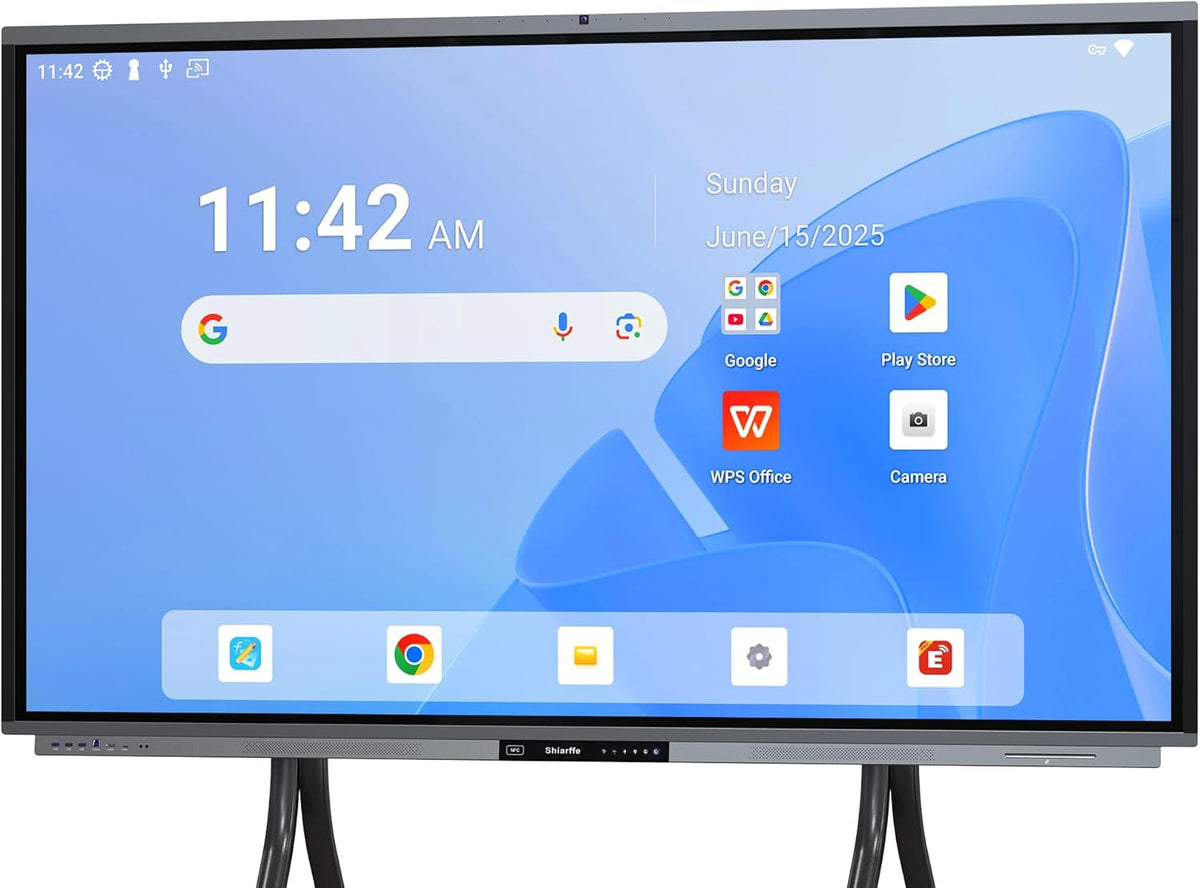 Shiarffe R9 4K 86" Smart Board, Flagship CPU 16 GB RAM + 256 GB ROM, Compatible with Google Play Store, OTA Software Updates, Smartboard for Classroom Office Hybrid Work