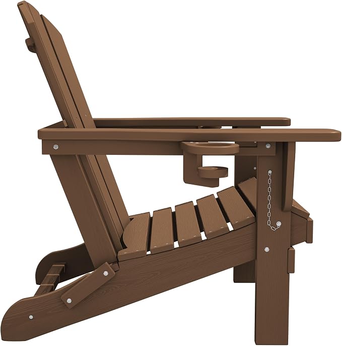 SERWALL Adirondack Chair with Cup Holders