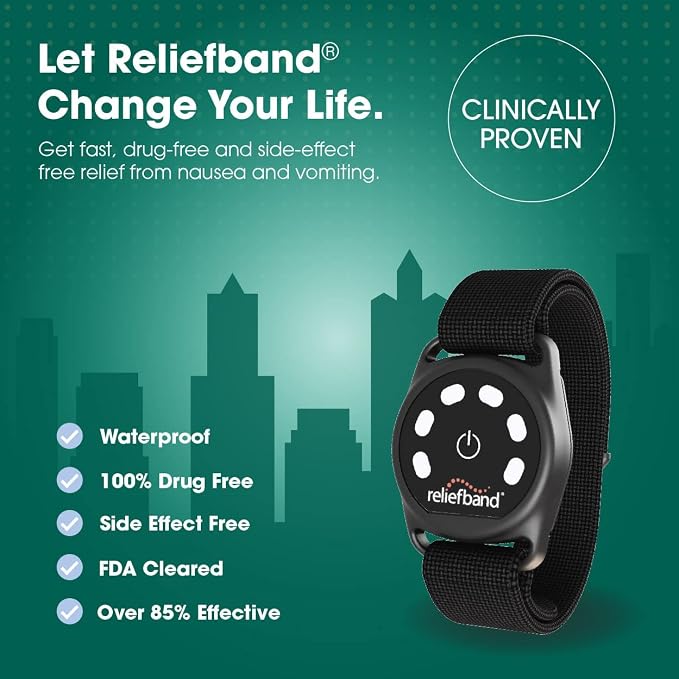 Reliefband New Sport Anti-Nausea Wristband | Waterproof | Nausea & Vomiting