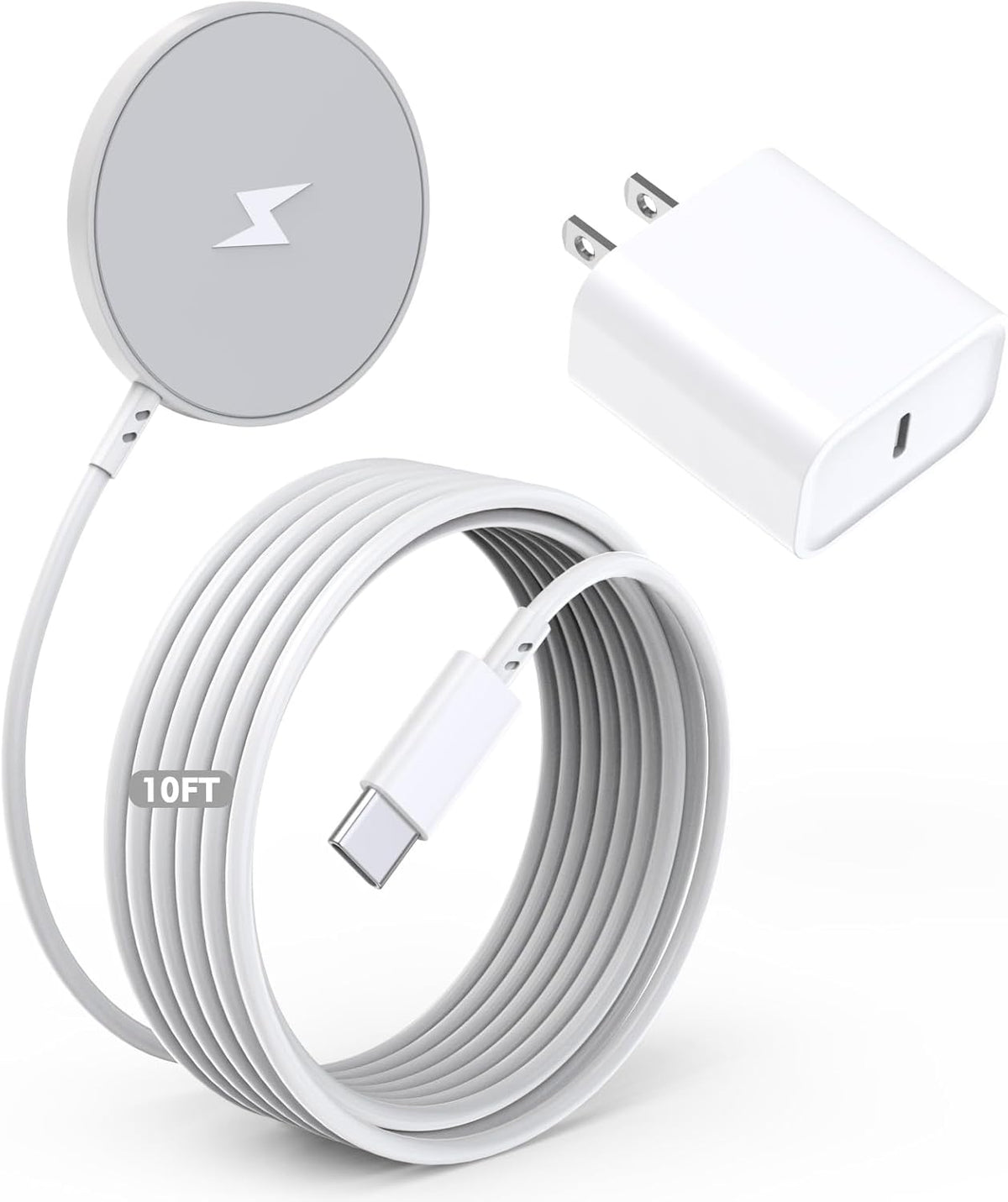 [Apple MFi Certified]10FT Magnetic Wireless Charger for iPhone 17 16,Apple Fast Mag-Safe Charger 15W Fast Wireless Charging Pad for iPhone 17/17 Air/17 Pro/17 Pro Max/16/15/14/13/12 Series,AirPods 3/2
