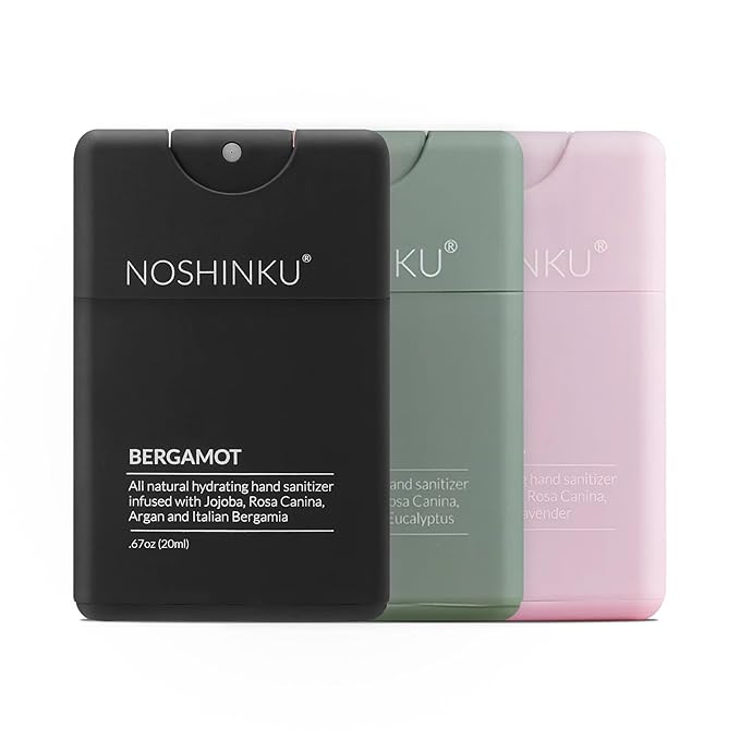 Noshinku - Refillable Hand Sanitizer Discovery 3-Pack, Travel Size Spray