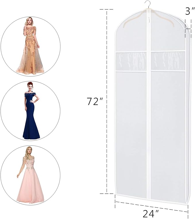 Zilink Dress Garment Bags for Storage 72-inch