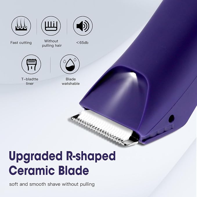 Bikini Trimmer for Women, Wet/Dry Personal Pubic Hair Trimmer Womens Electric