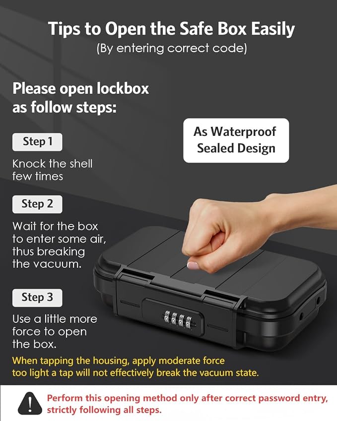 AMIR Portable Safe Box, Combination Security Case LockBox