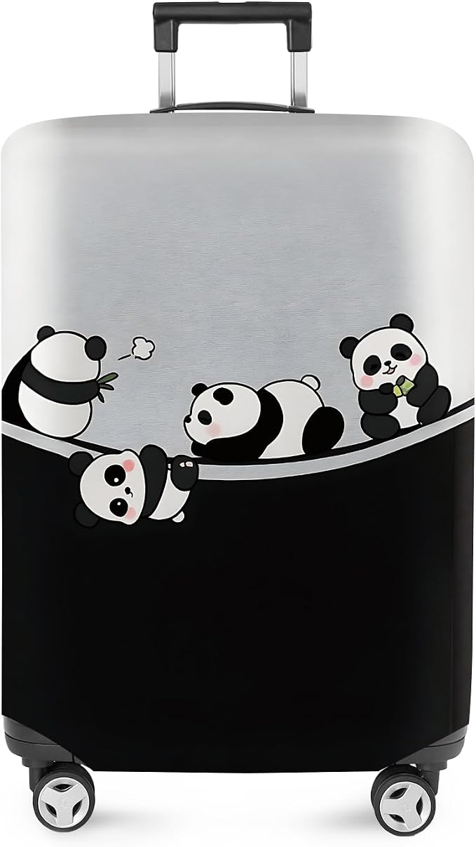 ANNA QUEEN Panda Family Luggage Cover, Cute Panda Design Suitcase Protector