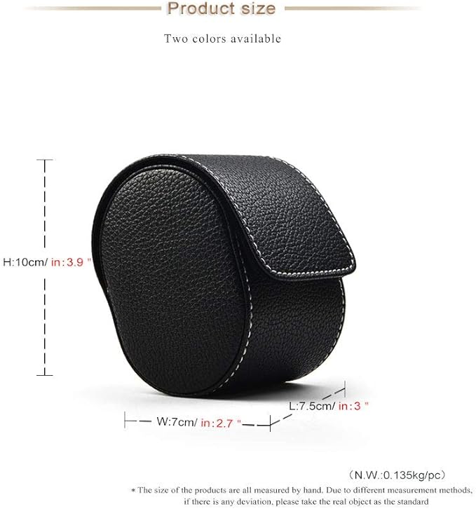 Oirlv Luxury Leather Watch Storage Box Travel Single Watch Case Jewelry Gift Box