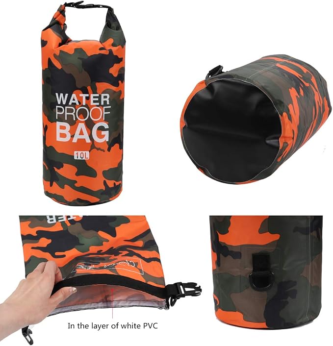 Waterproof Dry Bag 2L/5L/10L/15L/20L/30L, Roll Top Sack Keeps Gear Dry