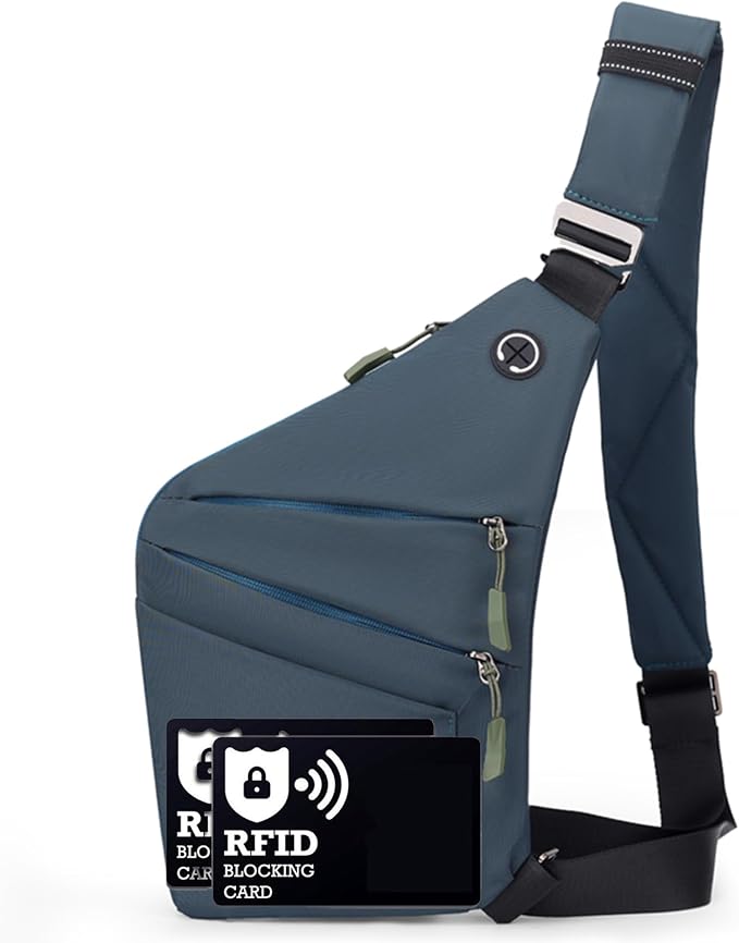 Anti Theft Crossbody Bags for Women Men, Slim Sling Bags