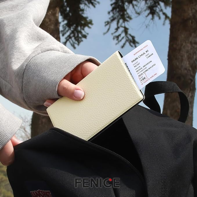 Fenice Classic Passport Cover Holder Wallet Case