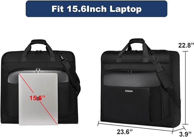 Garment Bag Travel Suit Bag for Men Large 40-Inch Carry on Garment Bag Up to 3