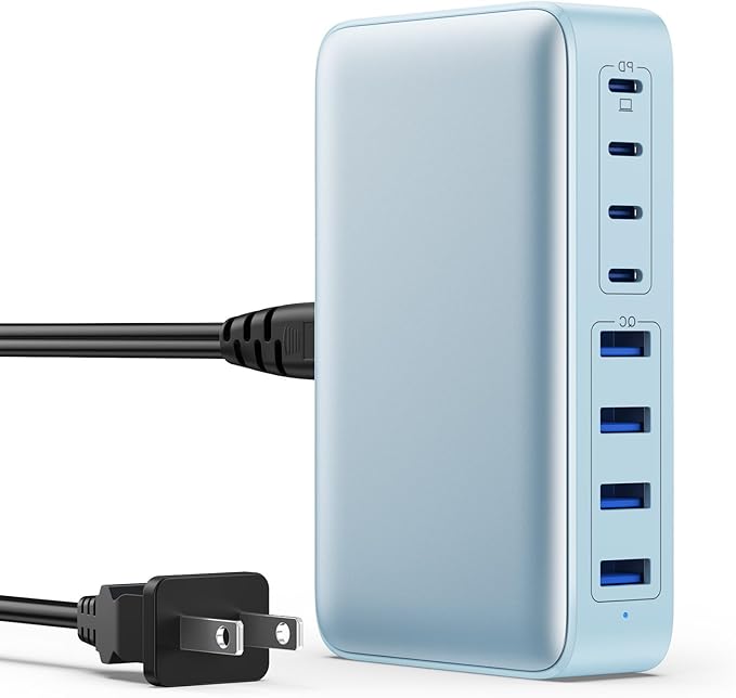 USB C Charger 200W USB C Charger Block, Upgraded GaN III 8-Port Fast Charging