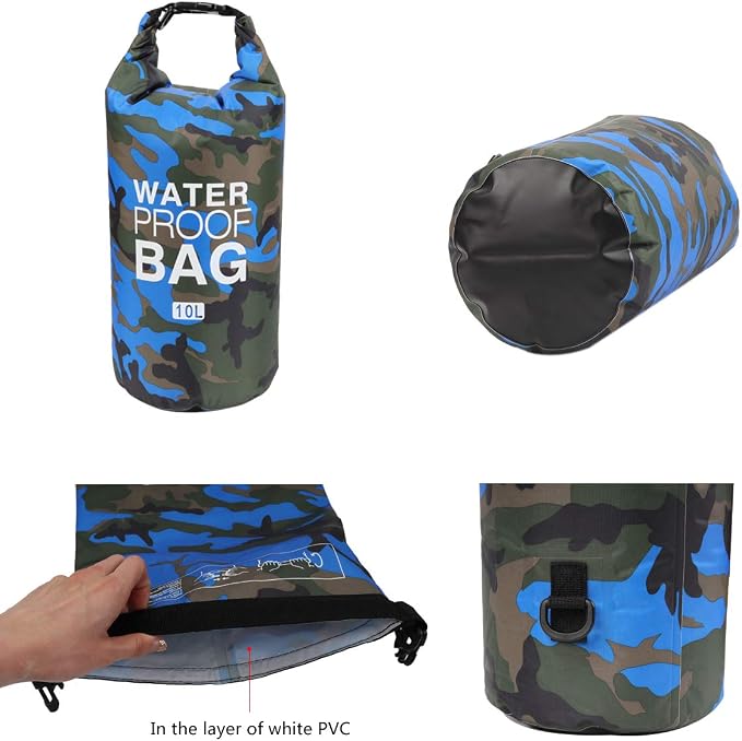 Waterproof Dry Bag 2L/5L/10L/15L/20L/30L, Roll Top Sack Keeps Gear Dry