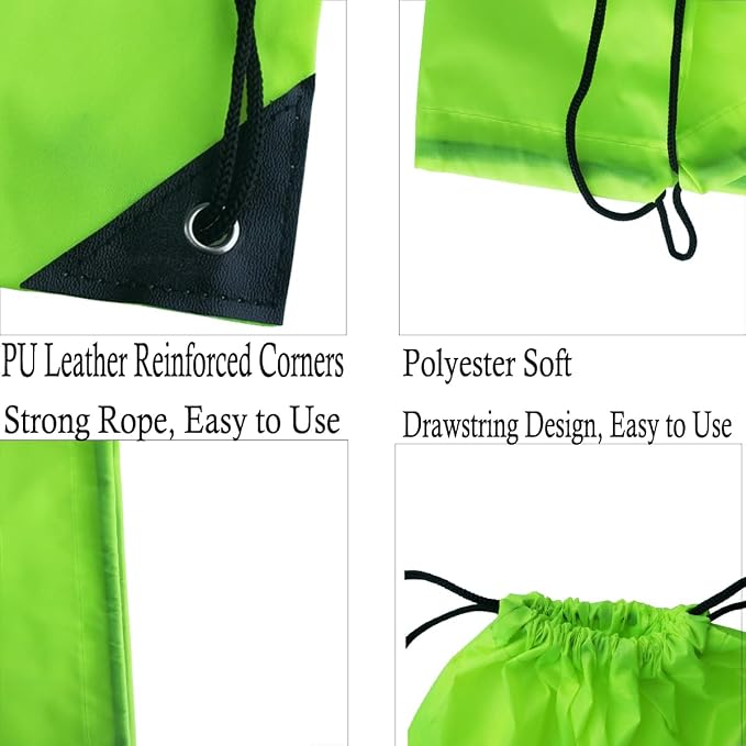 10 Colors Drawstring Backpack Bags Sack Pack Cinch Tote Sport Storage Polyester