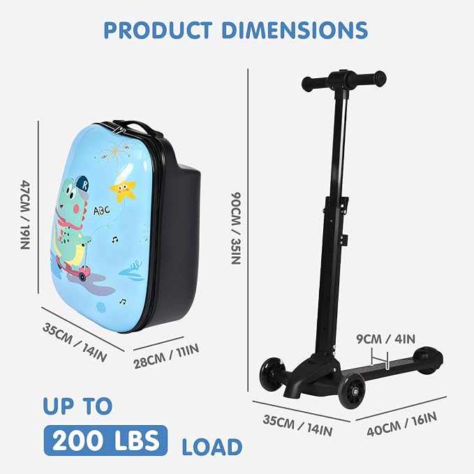 4-in-1 Detachable Scooter Luggage