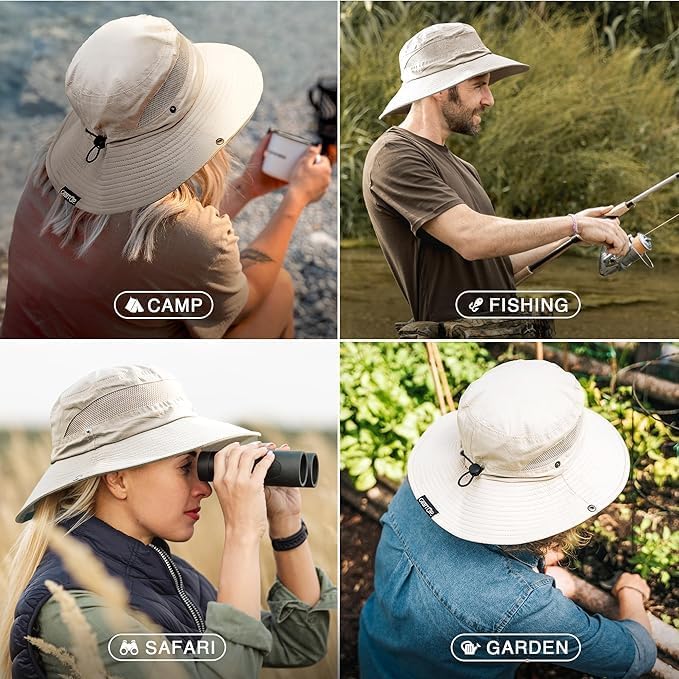 GearTOP Safari Sun Hat for Men and Sun Hats for Women UV Protection UPF 50+