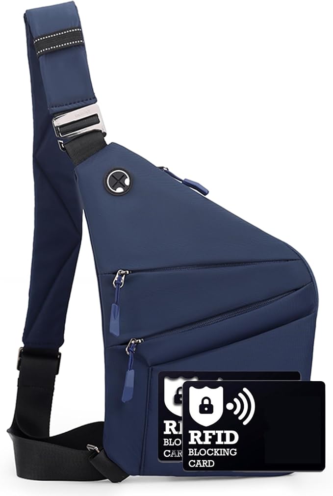 Anti Theft Crossbody Bags for Women Men, Slim Sling Bags