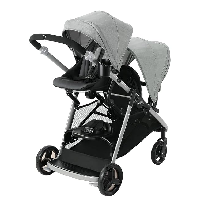 Graco Ready2Grow LX 2.0 Double Stroller Features Bench Seat and Standing