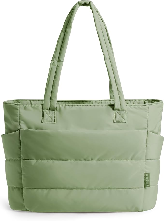 BAGSMART Tote Bag for Women, Lightweight Puffy Tote Bag