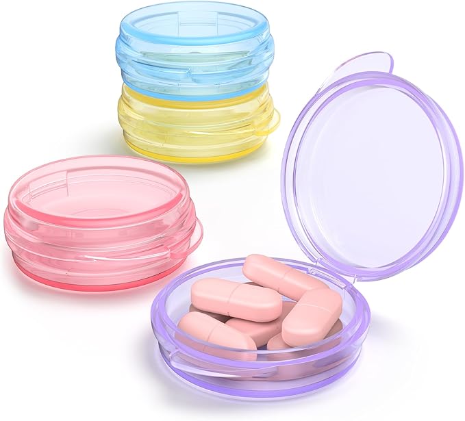 Small Pill Box, Travel Pill Case Portable Daily Pill Organizer Mini Medicine