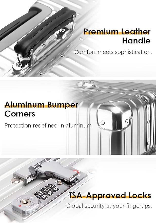 HotWay 28 Inch All Aluminum Checked in Luggage
