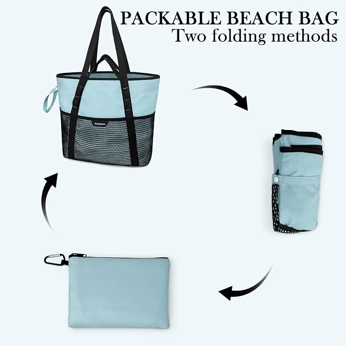 Beach Bag with Zipper