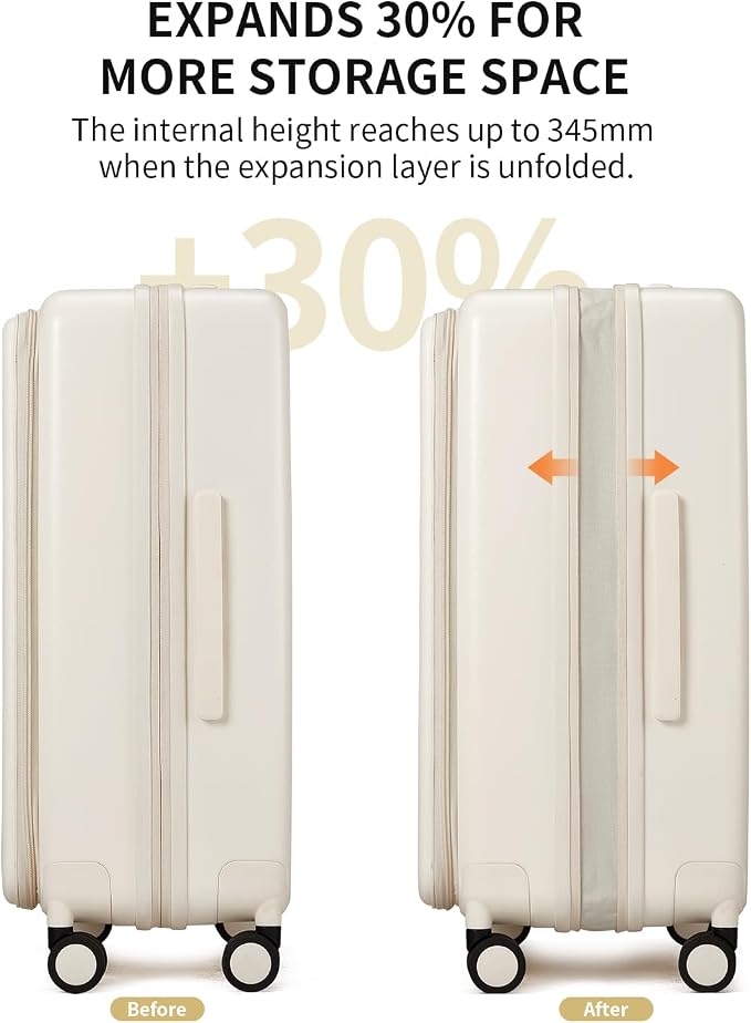 aji Expandable Top Open 24 Inch Checked Luggage