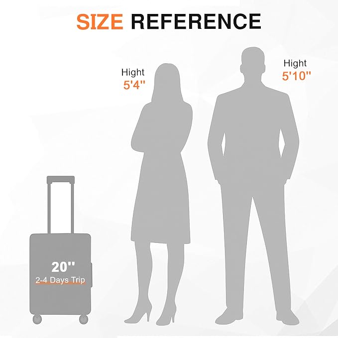 Carry On Luggage 22x14x9 Airline Approved Aluminum Frame, 20 Inch Hard Shell
