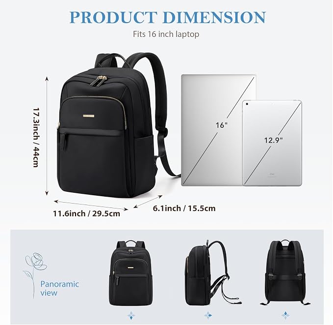 Travel Backpack for Women Personal Carry On Bag Business Weekender Hiking