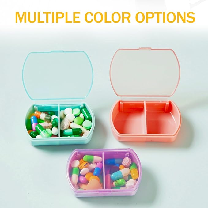 4PCS Small Pill Case Travel Pill Box Cute Pill Organizer