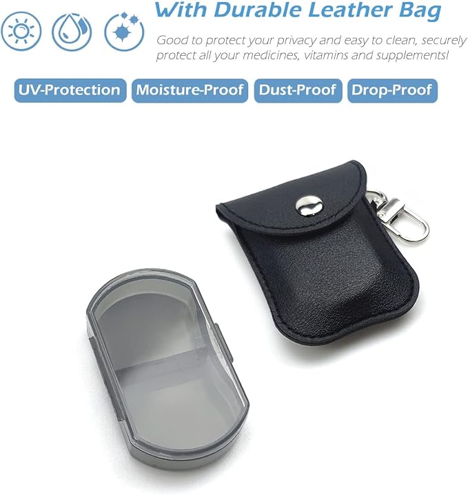 VOFOON Small Pill Organizer, Travel Pill Box
