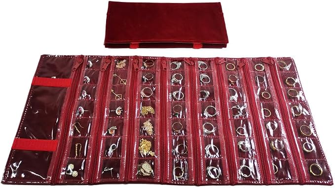 Travel Jewelry Roll Bag Portable Organizer Pouch