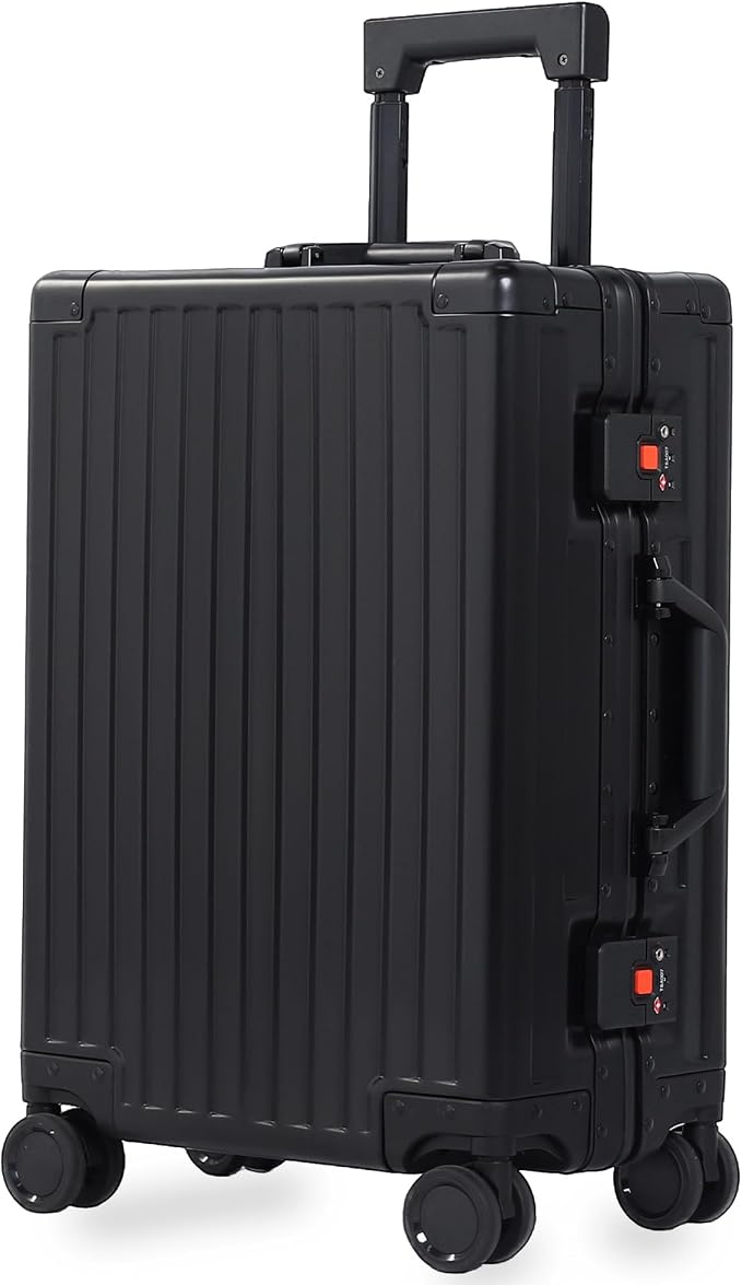 All Aluminum 24 Inch Check In Luggage Hard Shell Suitcases