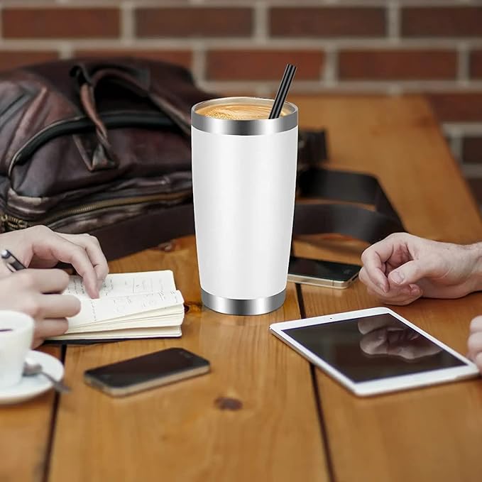 VEGOND 20oz Tumbler with Lid and Straw Stainless Steel Tumbler Cup Vacuum
