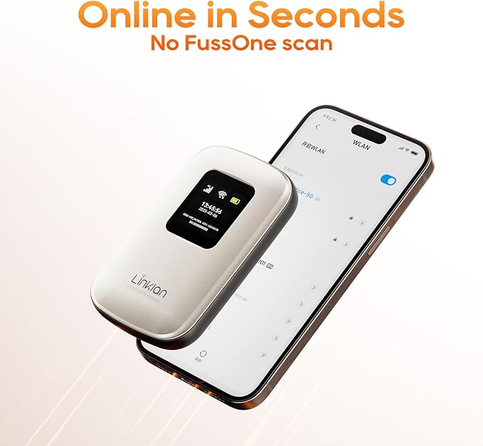 Portable Mobile Hotspot–eSIM Global WiFi Hotspot, No SIM Card/Contract Needed