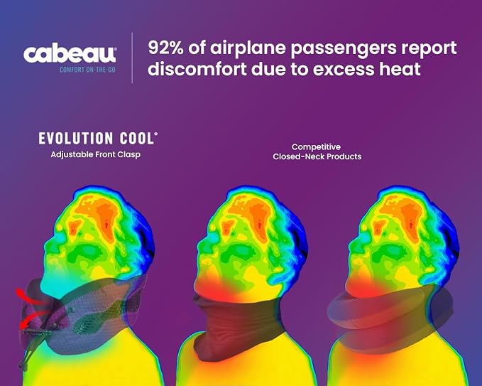 Cabeau Long Haul Flight Cooling Travel Neck Pillow – Evolution Cool –