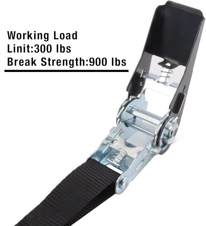 XSTRAP STANDARD Ratchet Tie Down Straps 4 Pk 10 Ft- 300 Lbs Load Cap- 900 Lbs