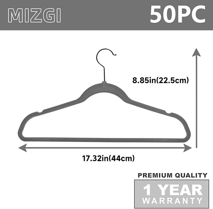 MIZGI Premium Velvet Hangers Heavy Duty