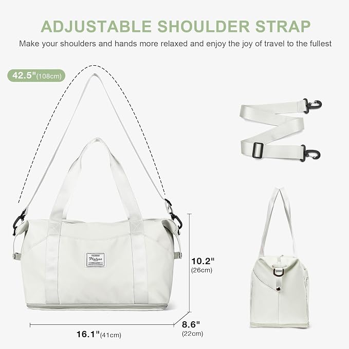 Travel Duffel Bag, Sports Tote Gym Bag, Shoulder Weekender Overnight Bag