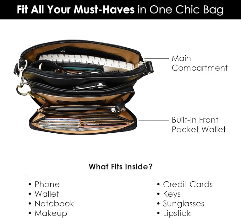 ili New York Genuine Leather Crossbody Bags