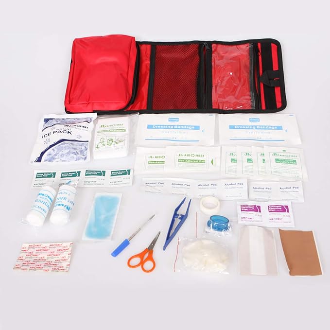Aoutacc Nylon First Aid Empty Kit, Compact and Lightweight First Aid Bag