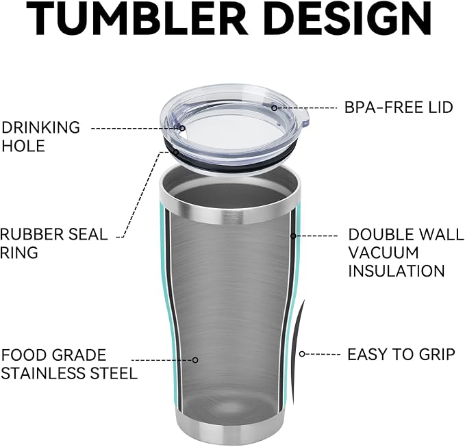 DOMICARE 20oz Tumbler with Lid Stainless Steel Tumblers Bulk, Double Wall