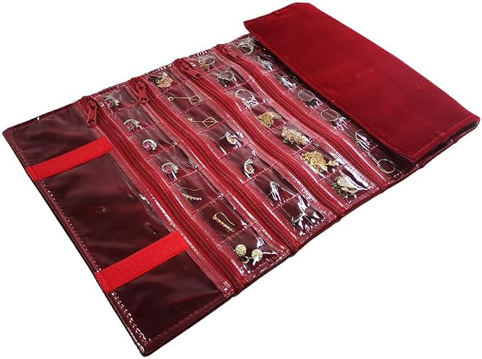 Travel Jewelry Roll Bag Portable Organizer Pouch