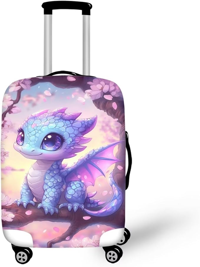Dragon Suitcase Cover Travel Luggage Protector Washable Elastic Suitcase Covers