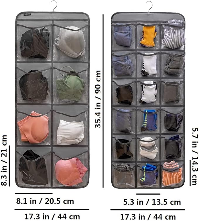 Dual-Sided Hanging Closet Organizer
