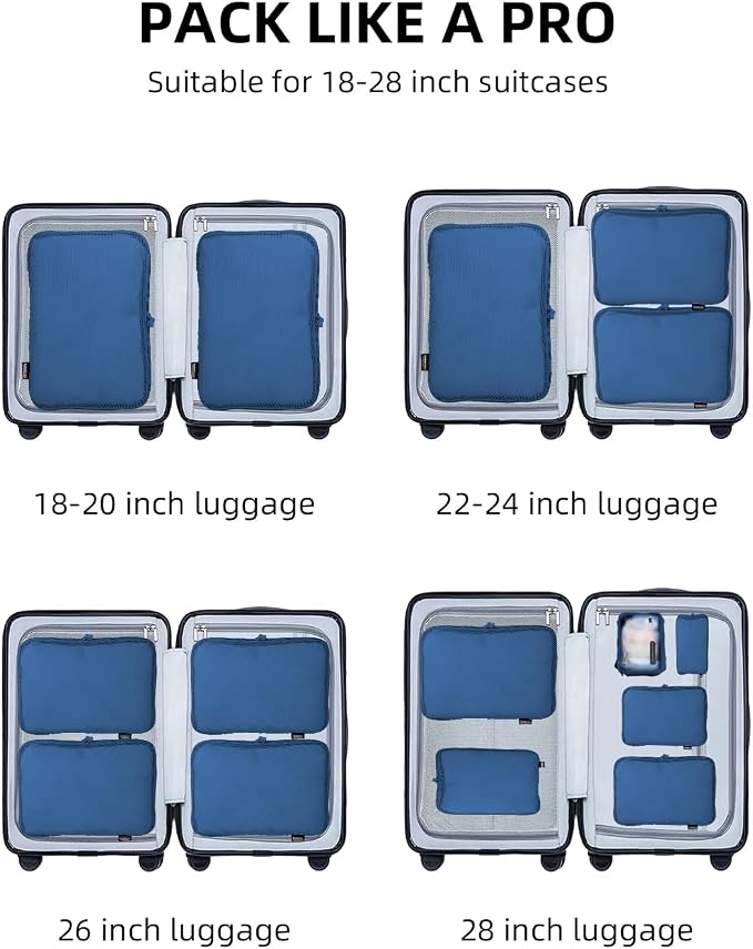 6 Set Compression Packing Cubes