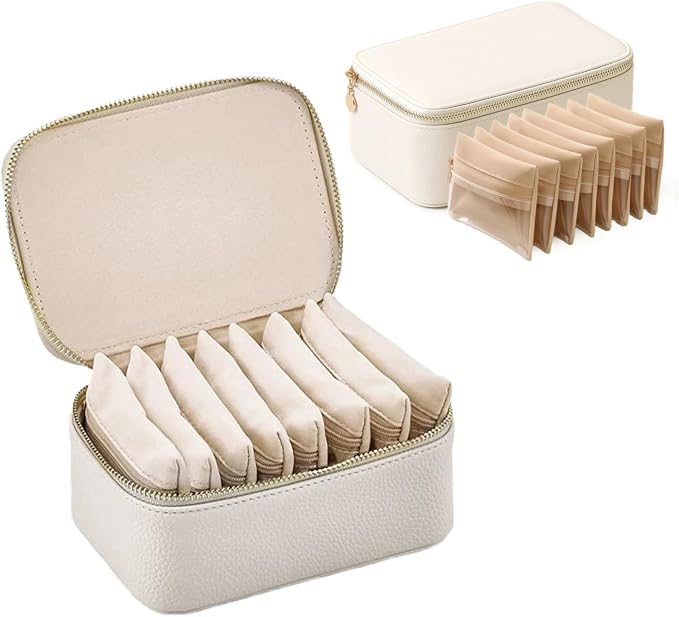 Jewelry Box Organizer for Women, Small Travel Jewelry Case, Mini Travel Jewelry