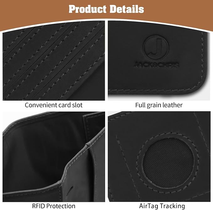 Jack&Chris Genuine Leather Handmade Passport Holder